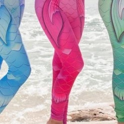 Finfolk Productions Mermaid By Land Leggings: Magenta