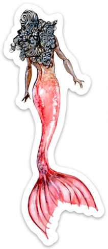 Finfolk Productions Stickers Ruby Mermaid Sticker 1 Finfolk Productions Stickers Ruby Mermaid Sticker