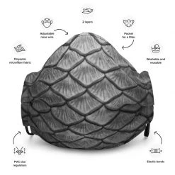 FinfolkProductions Starcrossed Silver Face Mask