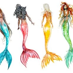 Finfolk Productions Stickers Watercolor Mermaids Sticker Set